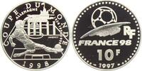 Frankreich 10 Francs Fußball WM 1998 in Frankreich - Spieler vor BBT - Weltmeisterschafen Deutschland -