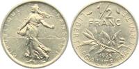 Frankreich 1/2 Franc Säerin vor aufgehender Sonne - Olivenzweig -