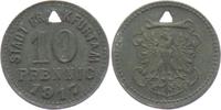 Frankfurt 10 Pfennig Notgeld der Stadt Frankfurt / Main - dreieckig gelocht -