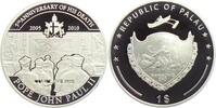Palau 1 Dolllar Papst Johannes Paul II. - Konklave - versilbert -