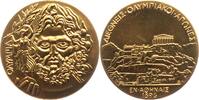 Deutschland Medaille - Siegermedaille Siegermedaille - Olympische Spiele 1896 in Athen - Akropolis - Zeus - vergoldet -