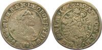 Haus Habsburg - Österreich - RDR 6 Kreuzer 1669 KB Leopold I. (1657 - 1705) s-ss