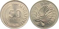 Singapur 50 Cents Fisch - Meerestiere -