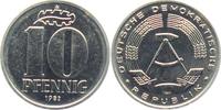 DDR 10 Pfennig Hammer und Zirkel -