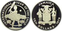 Jamaica 10 Dollars Jahr des Kindes - Junge beim Kricketspiel -