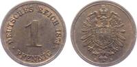 1 Pfennig in Slab 1874 D Kaiserreich 1 Pfennig - kleiner Adler f.st - MS 63 BN