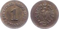 1 Pfennig in Slab 1886 E Kaiserreich 1 Pfennig - kleiner Adler f.st - MS 63 BN