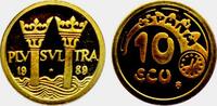 10 Ecu 1989 Spanien Die Säulen des Herakles PP mit Box + Zertifikat