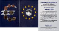 3,88 Euro + Silbermedaille - KMS 2002 Luxemburg Kursmünzen-Satz mit Silbermedaille - Liebfrauenkathedrale in Luxemburg bfr/PP im Schmuckfolder + ...