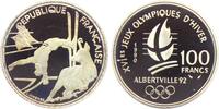Frankreich 100 Francs Olympische Spiele 1992 in Albertville - Trickski - Gams -