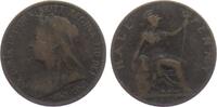 Großbritannien 1/2 Penny Victoria (1837 - 1901) mit Witwenschleier -