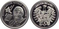 Deutschland - BRD Silbermedaille Bundeskanzler Konrad Adenauer - Politik - mit MDM-Echtheitszertifikat -