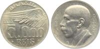 5000 Reis 1938 Brasilien Adlerschwinge - Alberto Santos Dumont Flugpionier - Luftfahrt unc.
