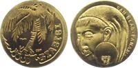 San Blas - Panama Token - Kokosnussgeld Siabibi - Frau mit Ohrring mit Datum - Palmen -