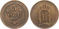 Schweden 5 Öre Oskar II. (1872 - 1907) -