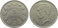 Belgien 5 Franks König Albert I. (1909 - 1934) von Belgien -