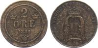 Schweden 2 Öre Oskar II. (1872 - 1907) -