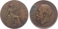 Großbritannien 1 Penny George V. (1910 - 1936) - sitzende Britannia -