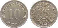 10 Pfennig 1901 D Kaiserreich 10 Pfennig - großer Adler vz-st