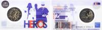 Frankreich 2 Euro auf Coincard Medizinische Forschung - Heros -