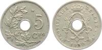 Belgien 5 Centimes Albert I. (1909 - 1934) - Lochgeld -