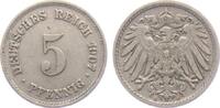 Kaiserreich 5 Pfennig 5 Pfennig - großer Adler -