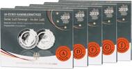 5 x 10 Euro 2019 Deutschland 5 x 10 Euro Luft bewegt - In der Luft -  Satz ( ADFGJ) PP im Original-Folder