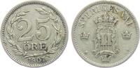 25 Öre 1907 EB Schweden Oskar II. (1872 - 1905) ss+
