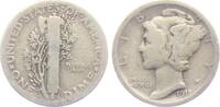 USA 1918 D 1 Dime - Mercury (1916 - 1945) s-ss