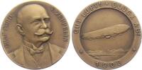 Medaille 1909 Deutschland Ferdinand Graf von Zeppelin - Gut Luft! Glück ab! vz