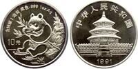 China 10 Yuan 1 Silber-Unze - Panda - Typ 1 -