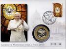 Vatikan Medaille auf Numisbrief Papst Benedikt XVI. - Weltfriedenstag 2013 - Ölbaum -