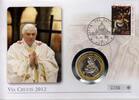Vatikan Medaille auf Numisbrief Papst Benedikt XVI. - Karfreitag 2012 -