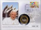 Vatikan Medaille auf Numisbrief Papst Benedikt XVI. - Besuch in Australien - Weltjugendtag in Sydney -