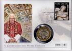 Vatikan Medaille auf Numisbrief Papst Benedikt XVI. - 500 Jahre Vatikanische Museen - Sixtinische Kapelle -