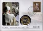 Vatikan Medaille auf Numisbrief Papst Benedikt XVI. - Weltfriedenstag 2009 - Friedenstaube über dem Petersdom -