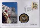 Vatikan Medaille auf Numisbrief Papst Benedikt XVI. - Aufruf für Haiti - Zentrum des Erdbebens -