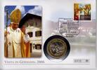 Vatikan Medaille auf Numisbrief Papst Benedikt XVI. - Besuch in seiner Heimat - Besuch in Deutschland -