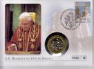 Vatikan Medaille auf Numisbrief Papst Benedikt XVI. - Besuch in Spanien -