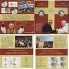 2 Medaillen und Briefmarken 2005 Deutschland - BRD Papst Benedikt XVI. in Deutschland - 2 Silbermedaillen und 2 4er Blocks gestempe PP im Folder