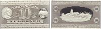 Deutschland Silberbarren ohne Jahr Replik einer Dänemark Banknote 10 Kronen (1955) in Barrenform PP