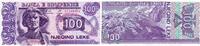 100 Leke 1996 Albanien Banknote - Albanien - 100 Leke - 1996 - Falke - Greifvogel unc