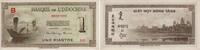 Französisch Indochina 1 Piastre Banknote - Franz. Indochina - 1 Piastre - 1945 - Tempel - Fischer -