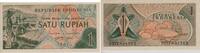 Indonesien 1 Rupiah / Rupie Banknote - Indonesien - 1 Rupiah - 1961 - Bauern bei der Reisernte - Korn -