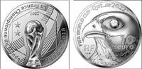 Frankreich 10 Euro Fußball-WM in Quatar / Katar 2022 - Pokal - Falke - Greifvogel -