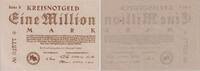 Dillenburg / Dillkreis 1 Millionen Mark Banknote - Kreisnotgeld - Dillenburg / Dillkreis - 1 Millionen Mark - 1923 -