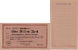Dillenburg / Dillkreis 1 Millionen Mark Banknote - Kreisnotgeld - Dillenburg / Dillkreis - 1 Millionen Mark - 1923 -