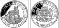 Somalia 100 Shilling Leopard - 1 Silber-Unze -