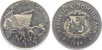 Dominikanische Republik 25 Centavos Heuwagen mit Stieren -
