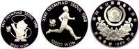 Korea 5000 + 10000 Won Olympische Spiele Seoul 1988 - Maskottchen + Läufer -